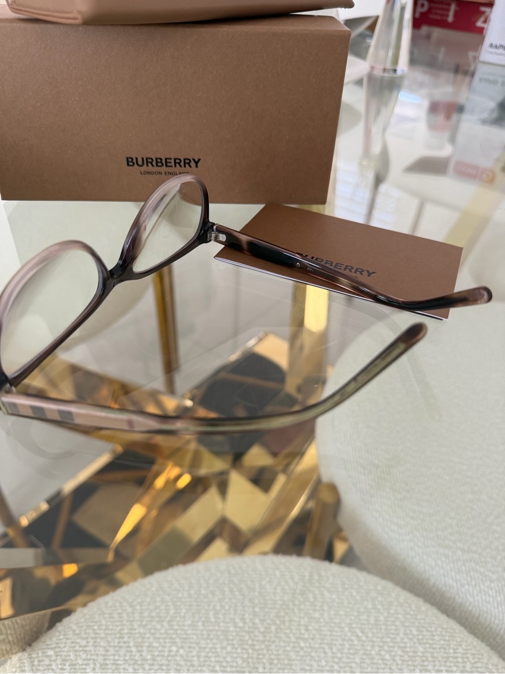 Burberry Brown Tortoiseshell Round Optical Frames - Picture 3 of 7
